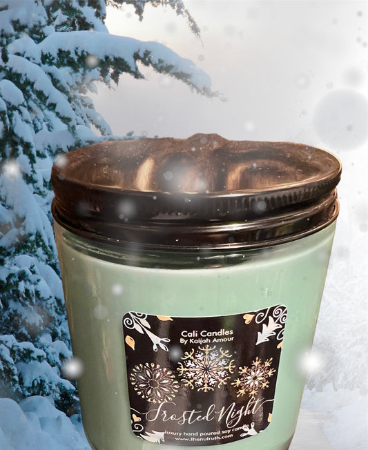 Small Frosted Night Candle
